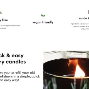 Top up candle kit – 1KG 100% Natural Soy Wax & 5 x 10cm High Double Woodwick pack & Instructions