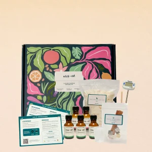 Luxury Eco Candle Making kit –  Everything you need to recreate 5 large 250ml Luxury Natural Soy Woodwick Candles – Burn time 5 x 70+ hours